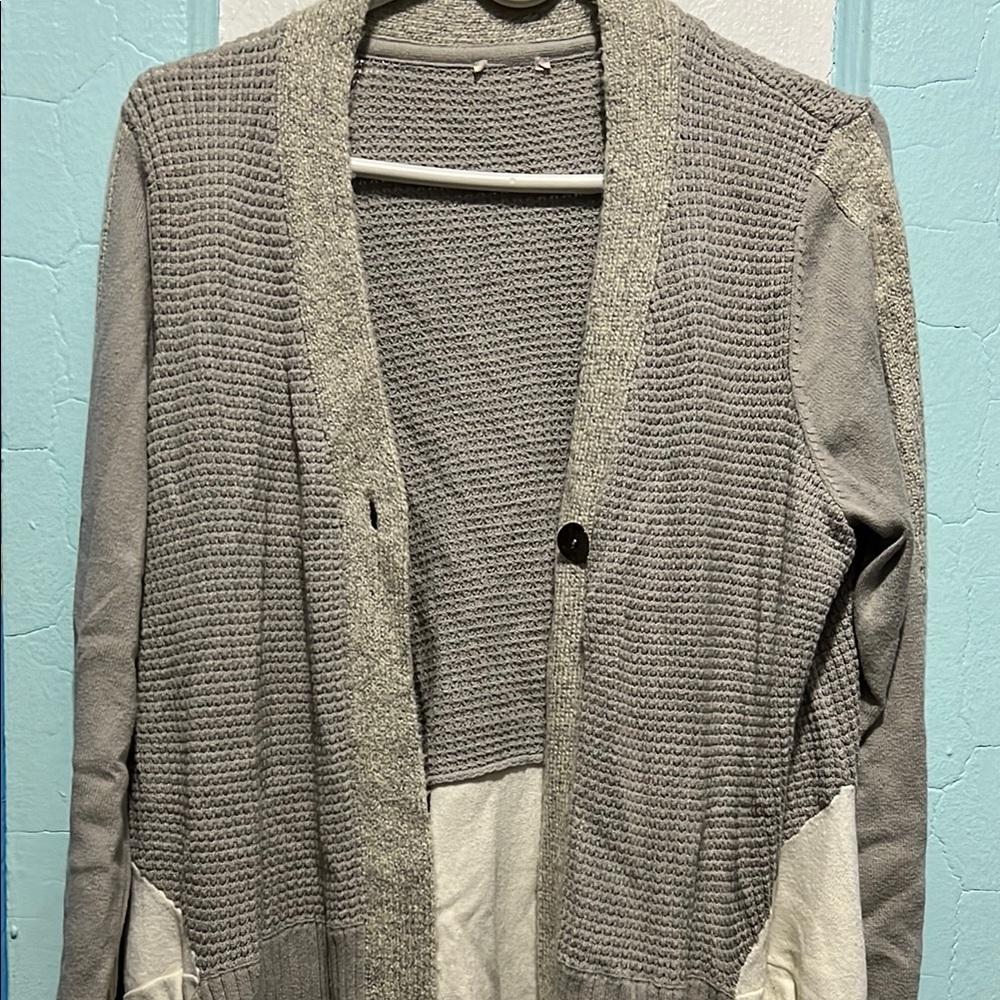 Women's Gray Cardigan Sweater
